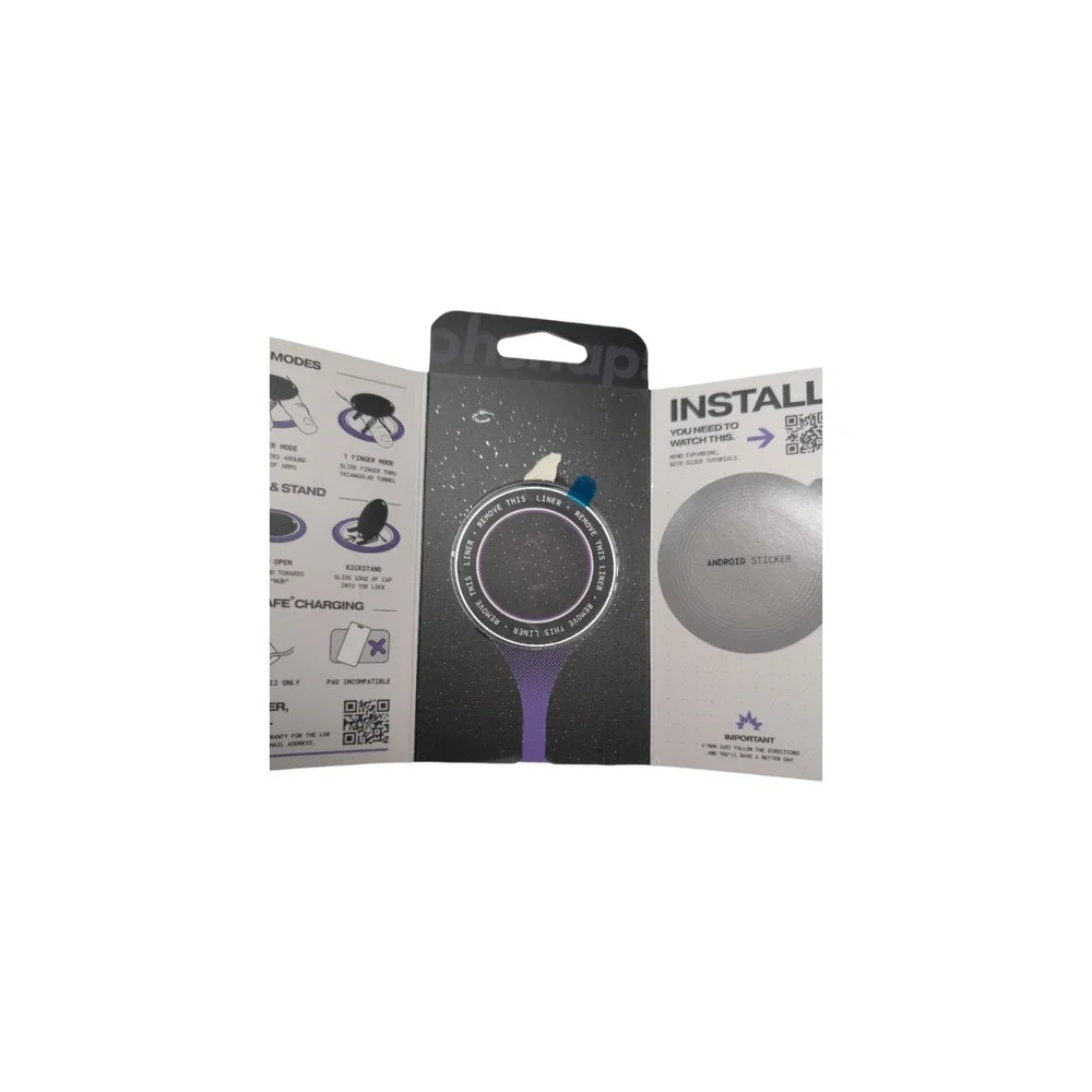 Gg1-P ohsnap! Snap 4 Luxe Magnetic Phone Grip Ultra Thin - Pure Silver ⬇️ Scuffs